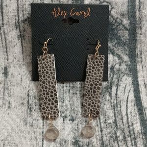 Leather dangle earrings